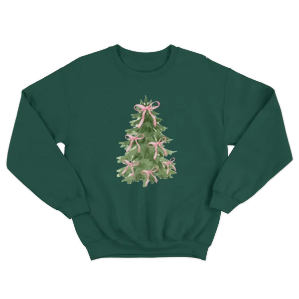 Pink Bows Xmas Tree Crewneck - Image 2